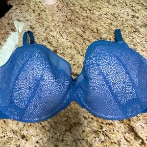 Cacique Balconette Lace Overlay Full Size Underwire Bra 40K